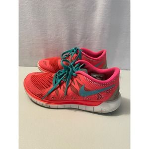 Nike women’s shoes pink teal swoosh 2014 size 7.5‎